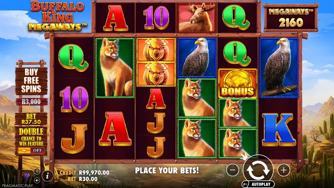 A spin of Buffalo King Megaways in the demo