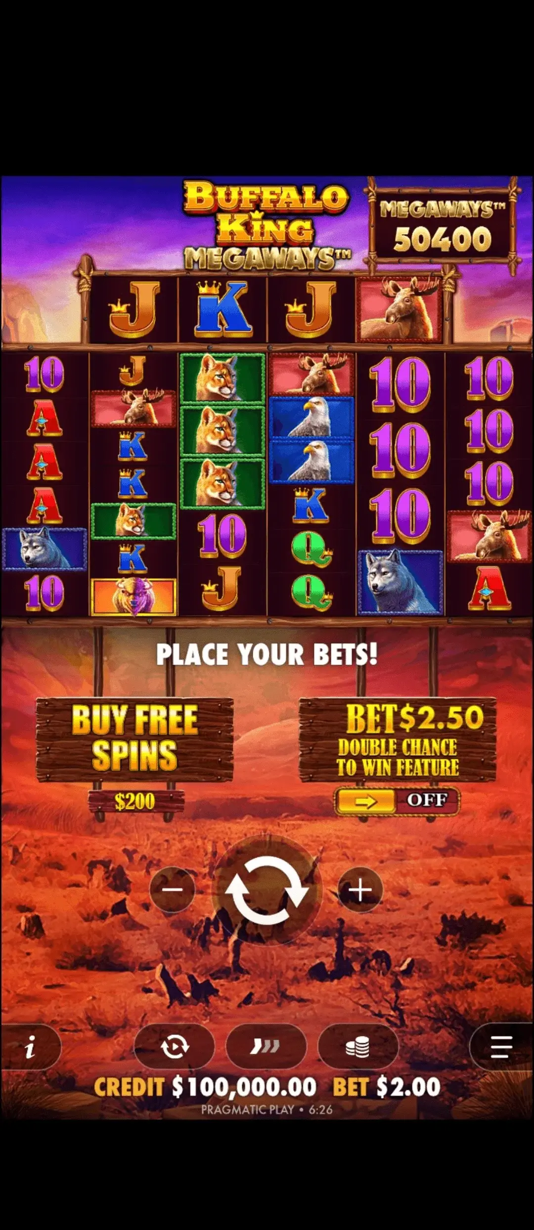 Buffalo King Megaways screenshot